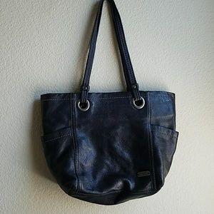 Black leather The Sak bag